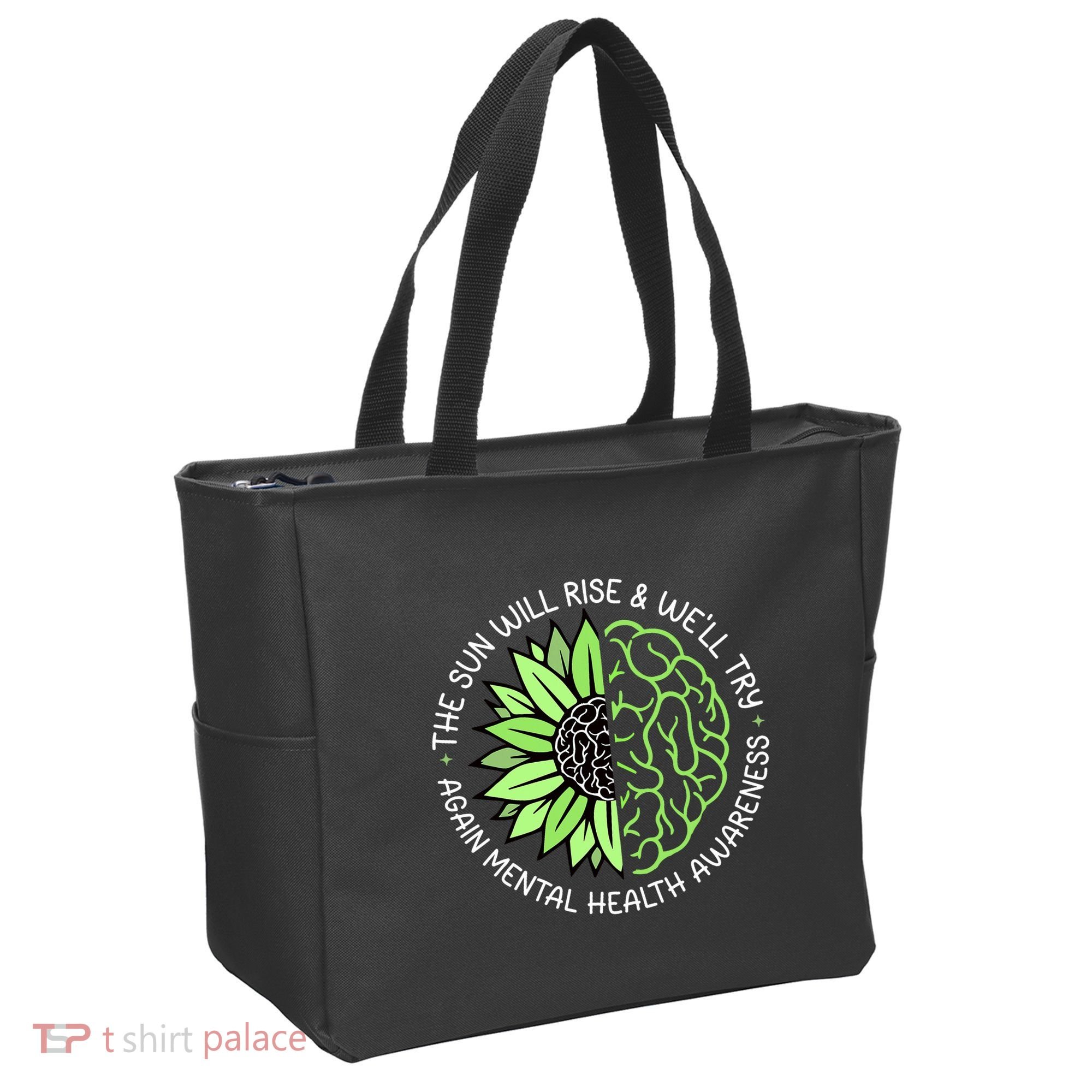 Motivational Support Warrior Mental Health Awareness Month Gift Tote Bag