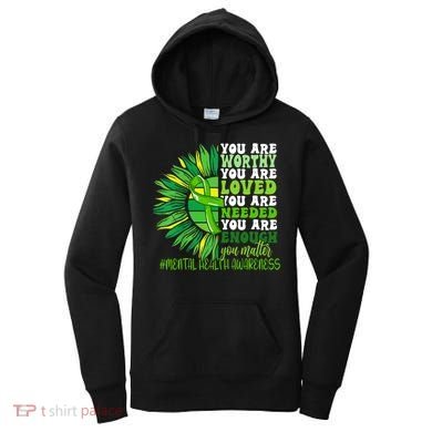 Motivational Support Warrior Mental Health Awareness Month Design Women's Hoodie