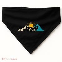 Mountain Sun Wave Nature Hiking Surf Surfer Hiker Outdoor USA-Made Doggie Bandana thumb 0