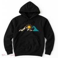 Mountain Sun Wave Nature Hiking Surf Surfer Hiker Outdoor Hoodie thumb 0