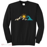 Mountain Sun Wave Nature Hiking Surf Surfer Hiker Outdoor Sweatshirt thumb 0