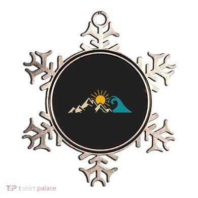 Mountain Sun Wave Nature Hiking Surf Surfer Hiker Outdoor Ornament