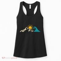Mountain Sun Wave Nature Hiking Surf Surfer Hiker Outdoor Women's Tank Top thumb 0