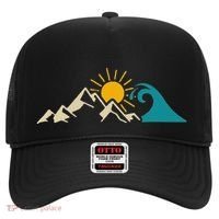 Mountain Sun Wave Nature Hiking Surf Surfer Hiker Outdoor Hat thumb 0