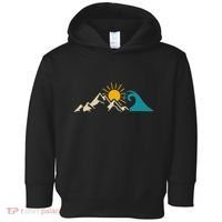 Mountain Sun Wave Nature Hiking Surf Surfer Hiker Outdoor Toddler Hoodie thumb 0