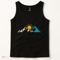 Mountain Sun Wave Nature Hiking Surf Surfer Hiker Outdoor Tank Top thumb 2