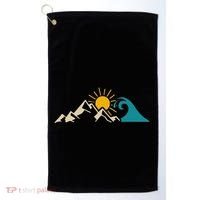 Mountain Sun Wave Nature Hiking Surf Surfer Hiker Outdoor Golf Towel thumb 0