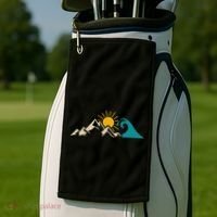 Mountain Sun Wave Nature Hiking Surf Surfer Hiker Outdoor Golf Towel thumb 2