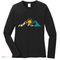 Mountain Sun Wave Nature Hiking Surf Surfer Hiker Outdoor Women's Long Sleeve Shirt thumb 0