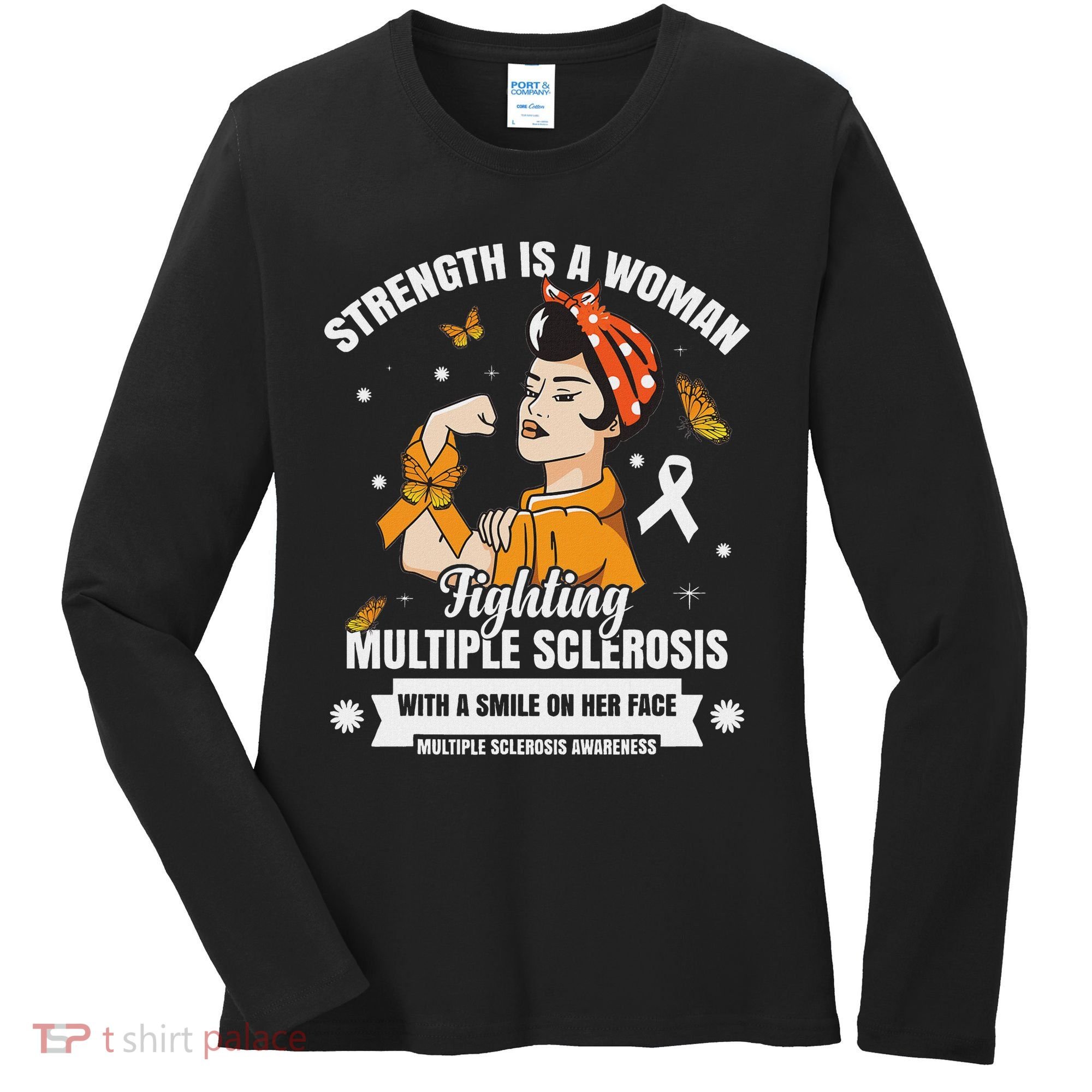 Multiple Sclerosis Warrior Fighting Ms Women Women's Long Sleeve Shirt