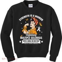 Multiple Sclerosis Warrior Fighting Ms Women Kids Sweatshirt thumb 0