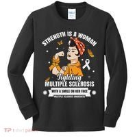 Multiple Sclerosis Warrior Fighting Ms Women Kids Long Sleeve Shirt thumb 0