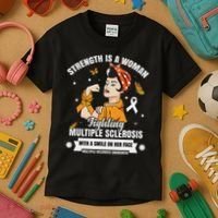 Multiple Sclerosis Warrior Fighting Ms Women Kids T-Shirt thumb 3