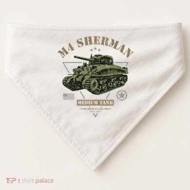 M4 Sherman Ww2 Tank USA-Made Doggie Bandana