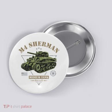 M4 Sherman Ww2 Tank Button