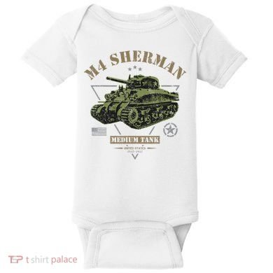 M4 Sherman Ww2 Tank Baby Bodysuit