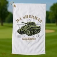 M4 Sherman Ww2 Tank Golf Towel thumb 1