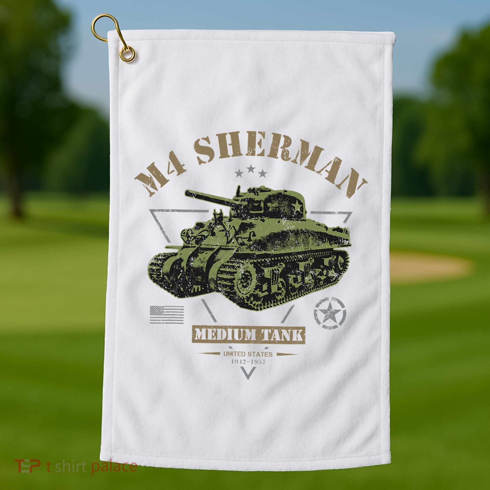M4 Sherman Ww2 Tank Golf Towel