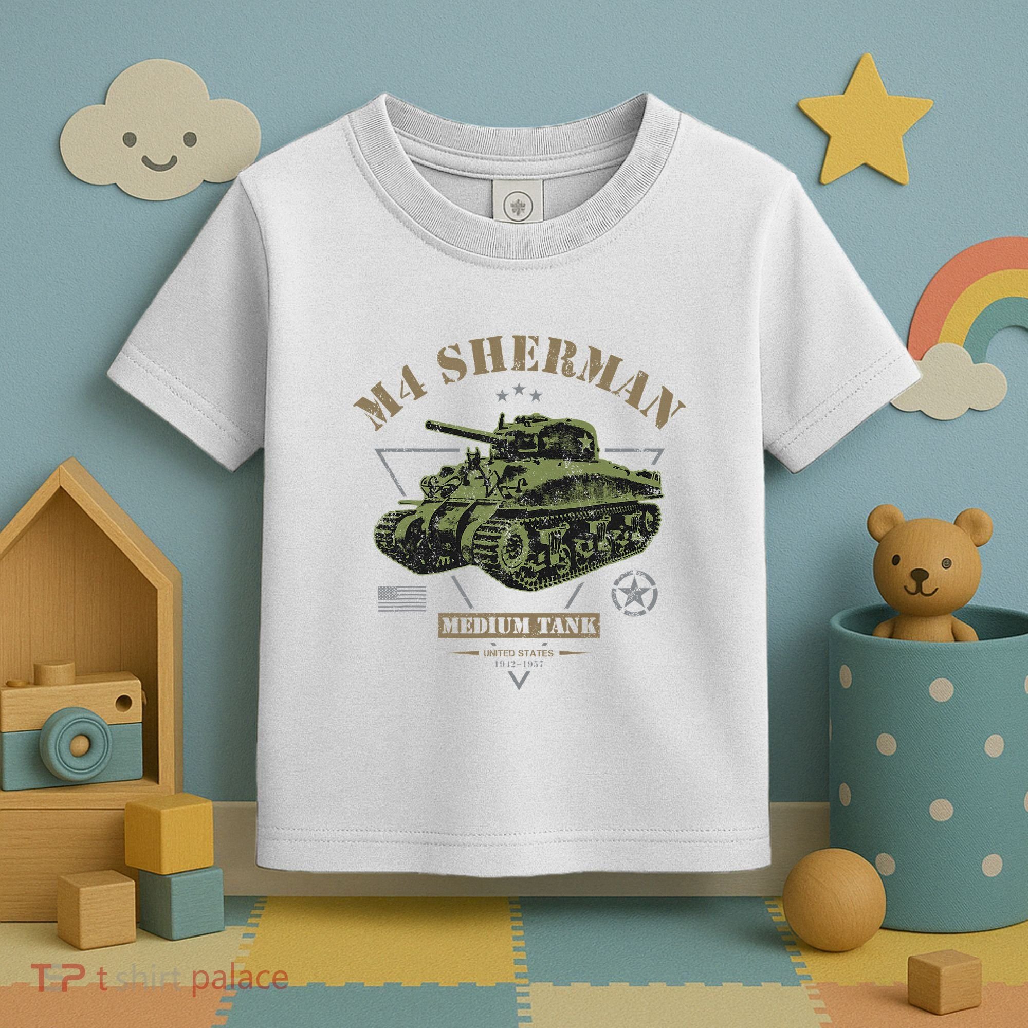 M4 Sherman Ww2 Tank Toddler T-Shirt