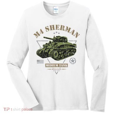 M4 Sherman Ww2 Tank Women's Long Sleeve Shirt