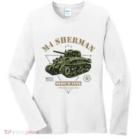 M4 Sherman Ww2 Tank Women's Long Sleeve Shirt thumb 0
