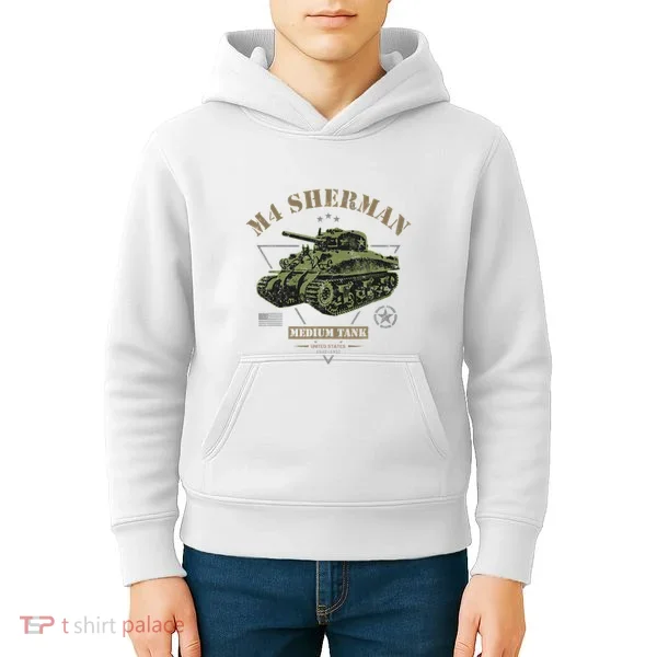 M4 Sherman Ww2 Tank Kids Hoodie