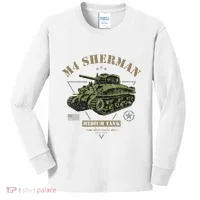 M4 Sherman Ww2 Tank Kids Long Sleeve Shirt thumb 0