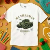 M4 Sherman Ww2 Tank Kids T-Shirt thumb 3