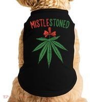 Mistlestoned Shirts Weed Stoner Christmas Gift Marijuana 420 Doggie Tank thumb 0