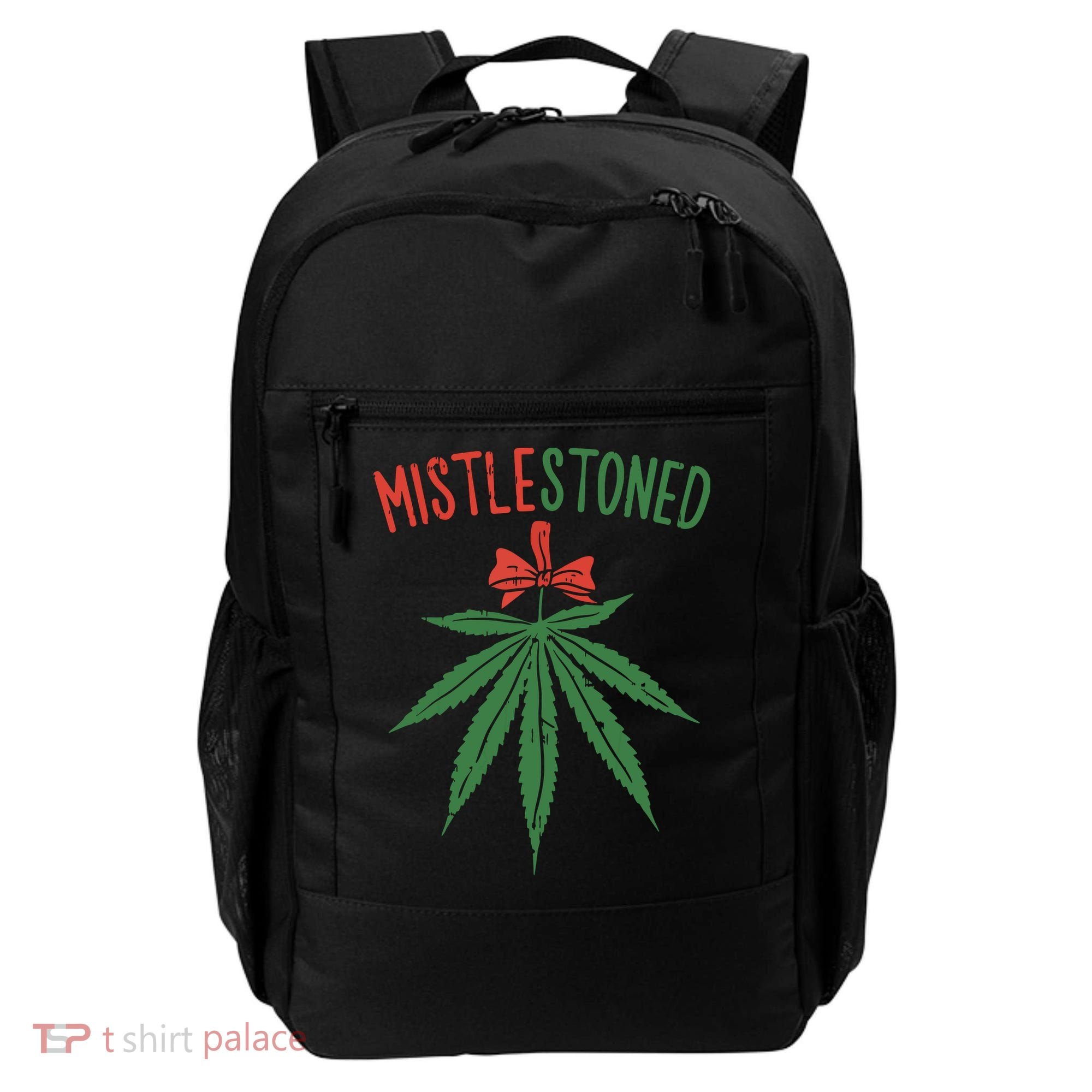 Mistlestoned Shirts Weed Stoner Christmas Gift Marijuana 420 Backpack