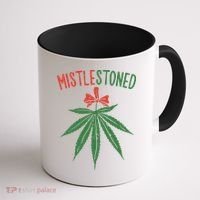 Mistlestoned Shirts Weed Stoner Christmas Gift Marijuana 420 Coffee Mug thumb 1
