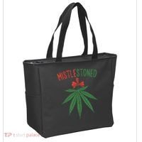 Mistlestoned Shirts Weed Stoner Christmas Gift Marijuana 420 Tote Bag thumb 2