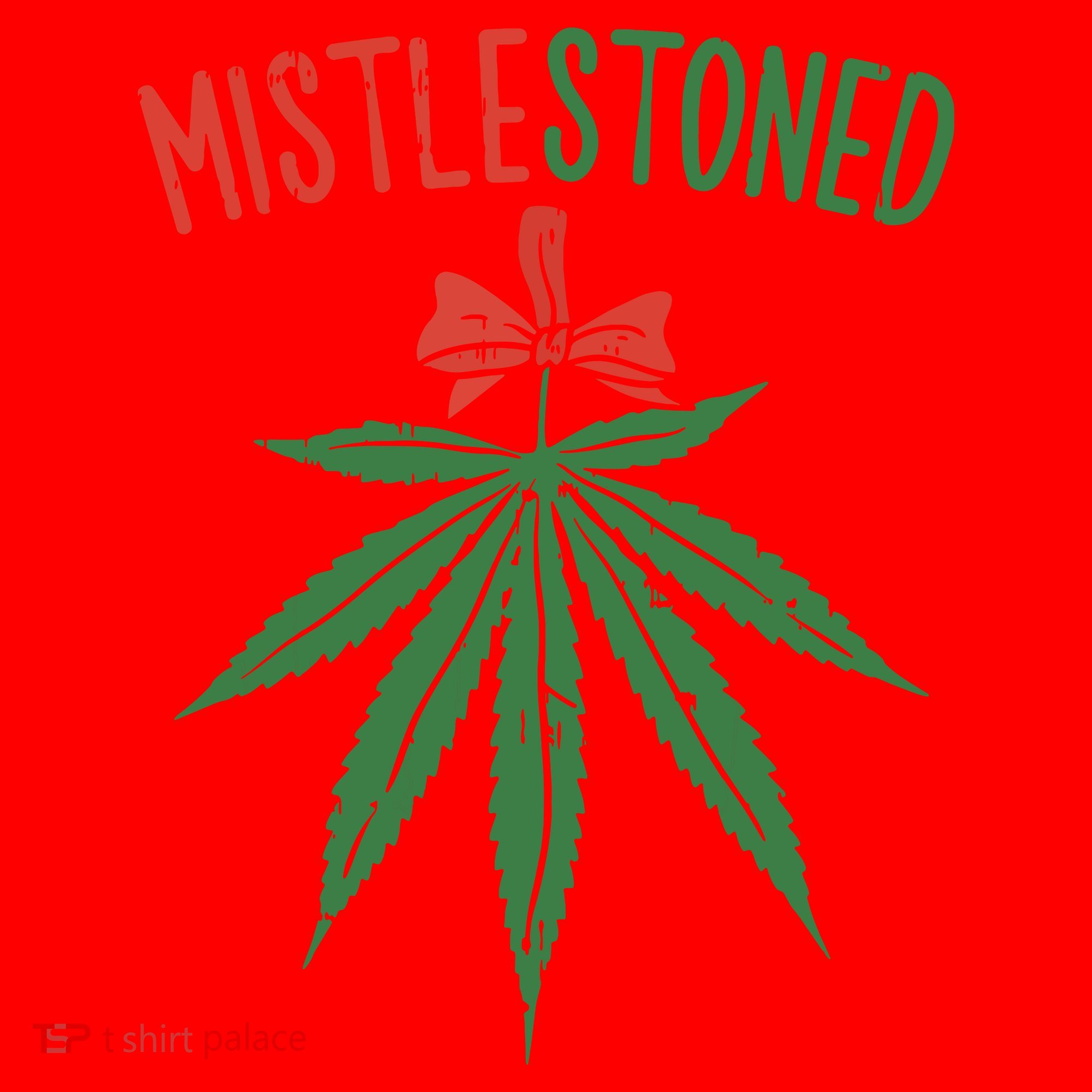 Mistlestoned Shirts Weed Stoner Christmas Gift Marijuana 420 Santa Hat
