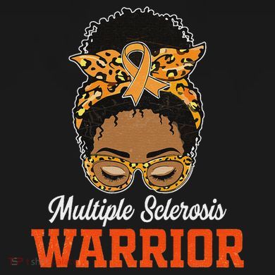 Multiple Sclerosis Warrior Messy Bun Ms Orange Ribbon Kids Sweatshirt