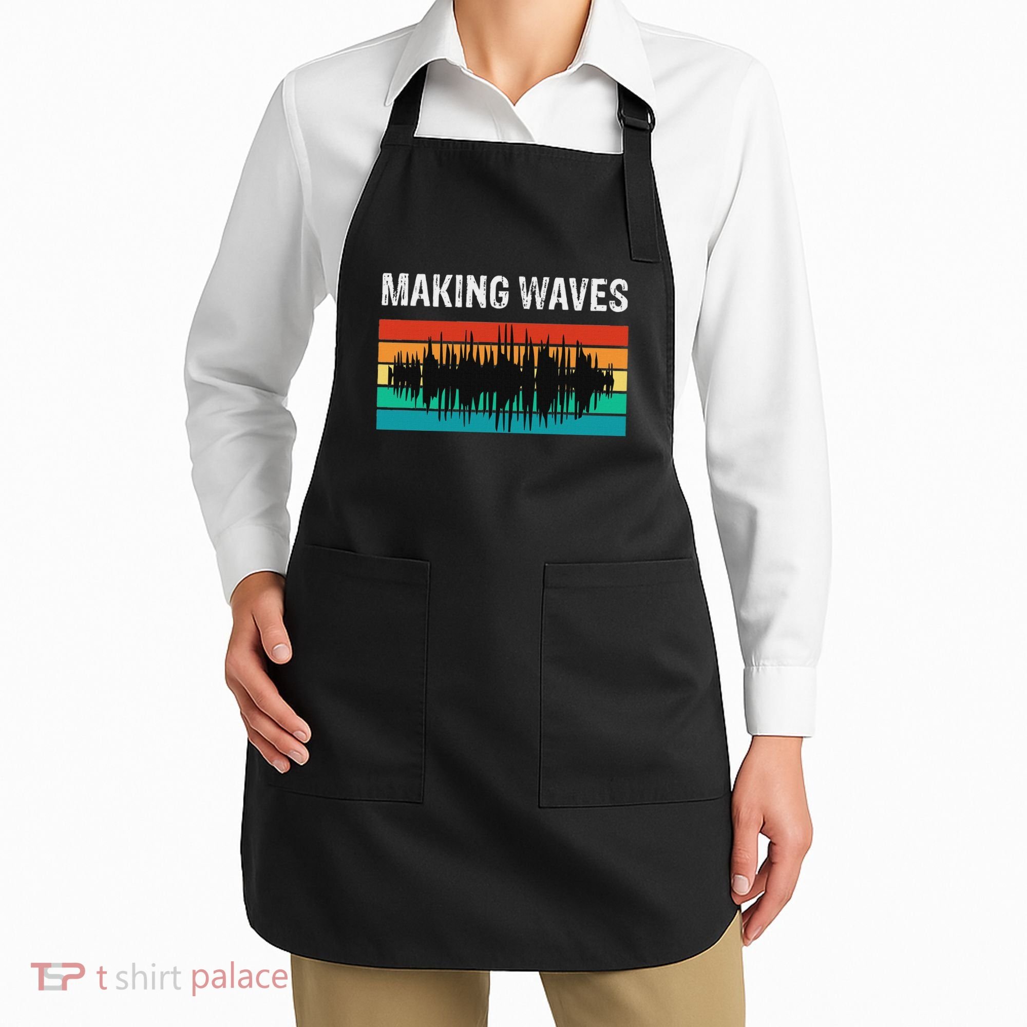 Making Sound Waves Beats Beat Makers Music Producer Apron