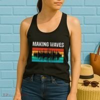 Making Sound Waves Beats Beat Makers Music Producer Women's Tank Top thumb 2