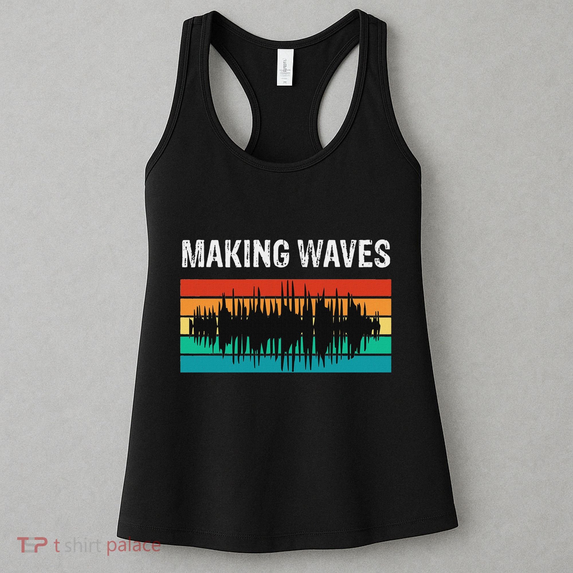 Making Sound Waves Beats Beat Makers Music Producer Women's Tank Top