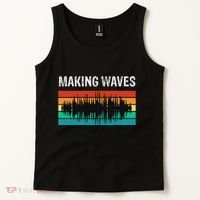 Making Sound Waves Beats Beat Makers Music Producer Tank Top thumb 2
