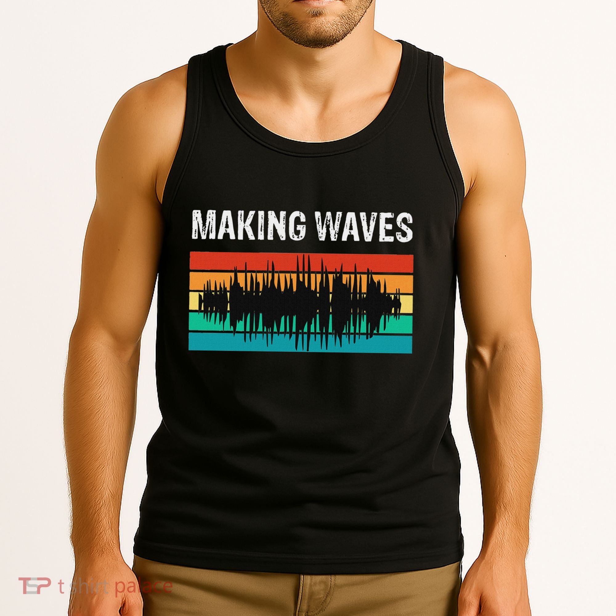 Making Sound Waves Beats Beat Makers Music Producer Tank Top