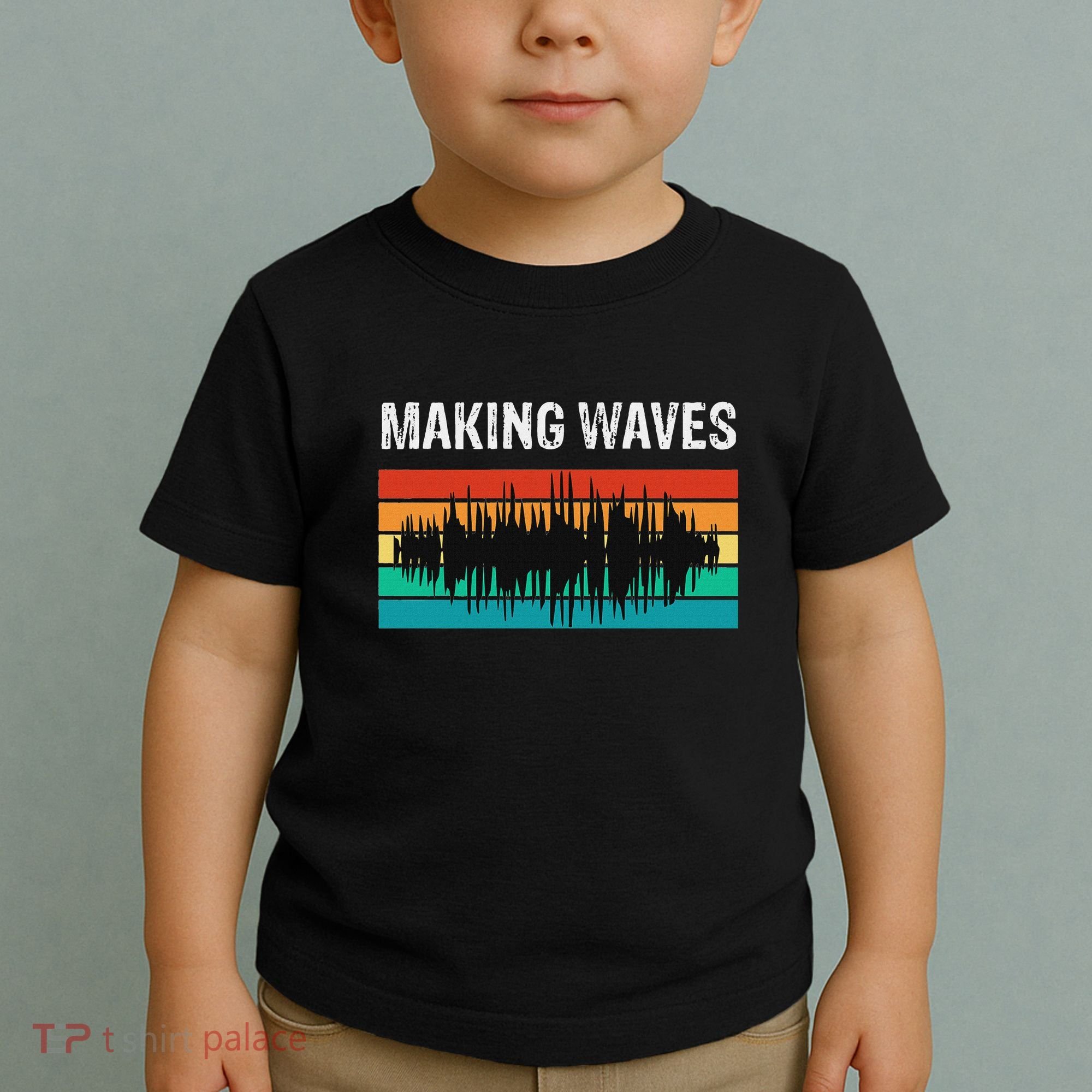 Making Sound Waves Beats Beat Makers Music Producer Toddler T-Shirt