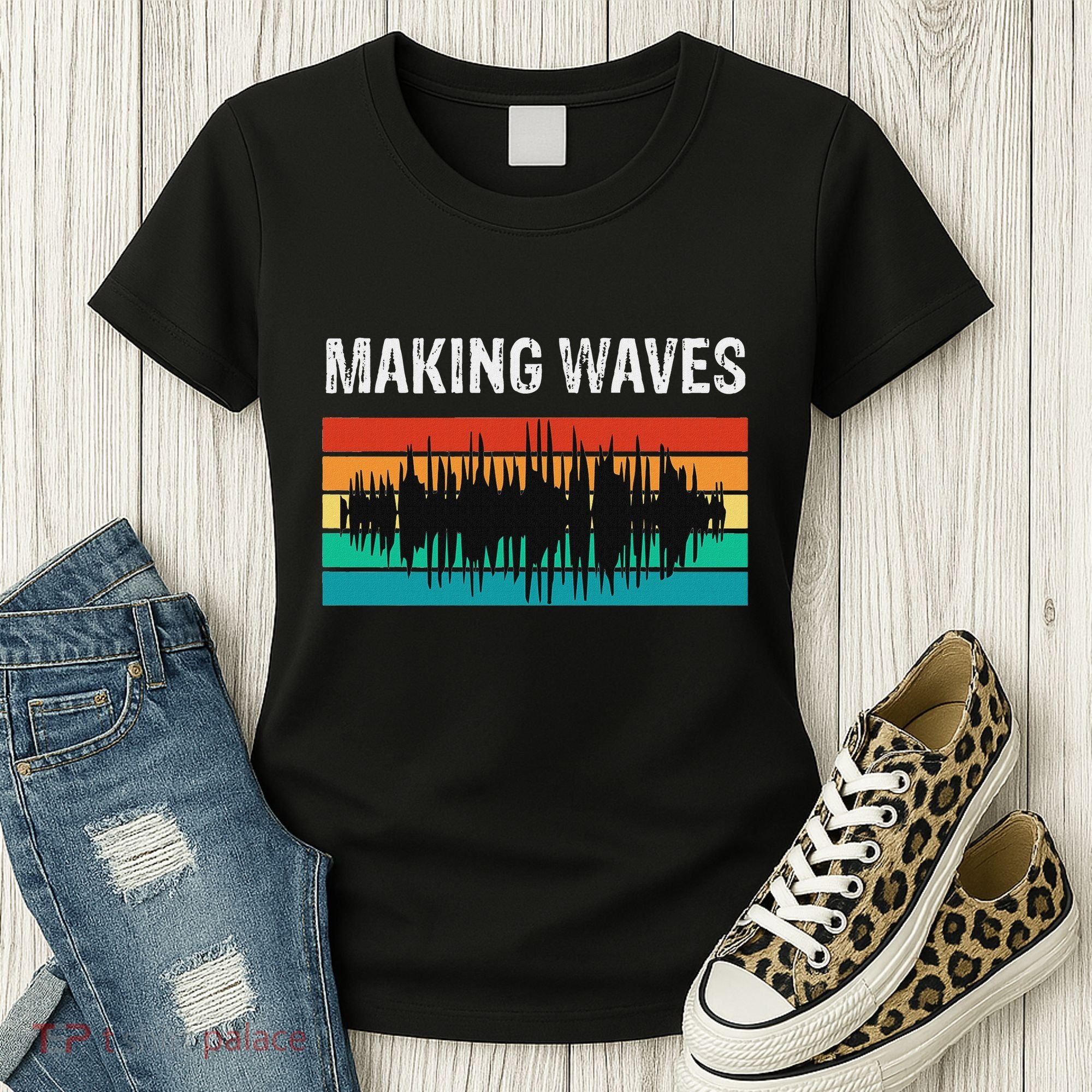 Making Sound Waves Beats Beat Makers Music Producer Women's T-Shirt