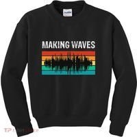 Making Sound Waves Beats Beat Makers Music Producer Kids Sweatshirt thumb 0