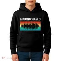 Making Sound Waves Beats Beat Makers Music Producer Kids Hoodie thumb 4