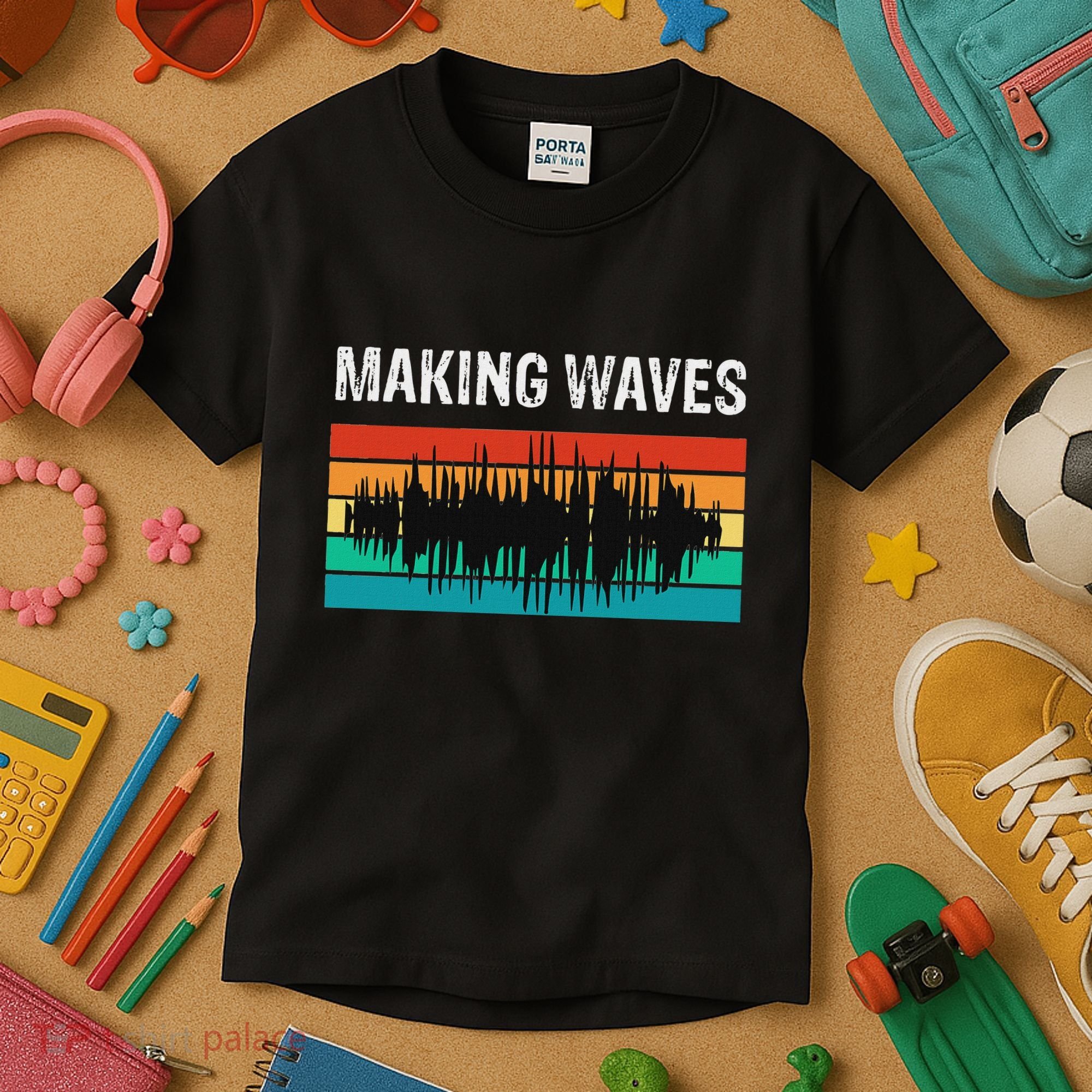 Making Sound Waves Beats Beat Makers Music Producer Kids T-Shirt