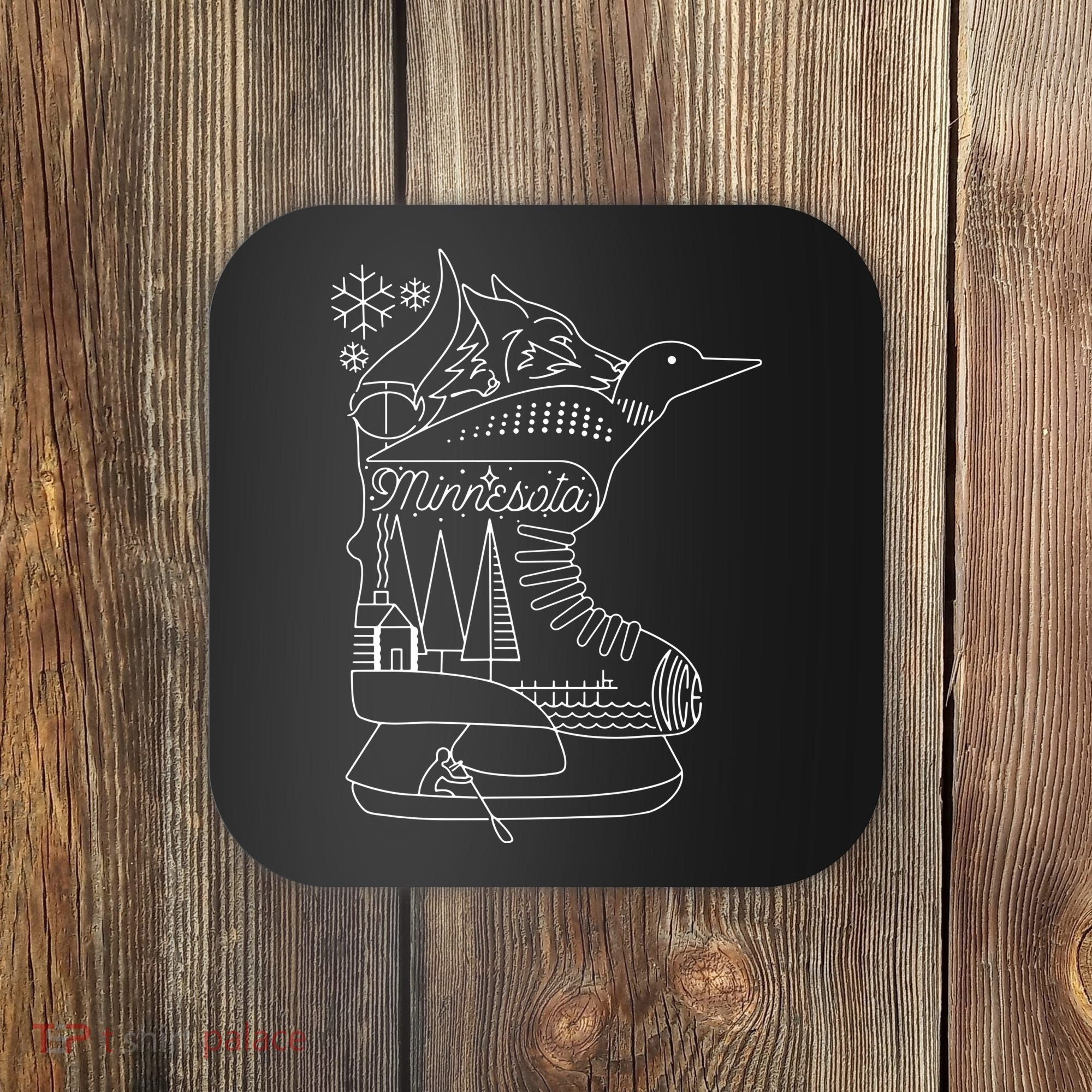 Minnesota State With Hidden Images Coaster