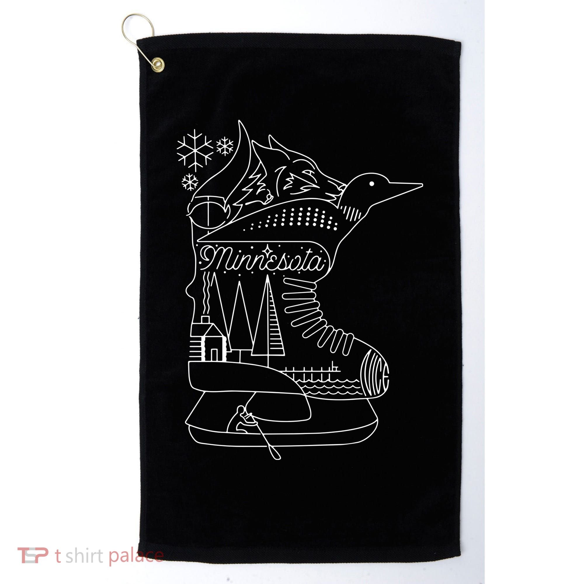 Minnesota State With Hidden Images Golf Towel
