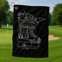 Minnesota State With Hidden Images Golf Towel thumb 1