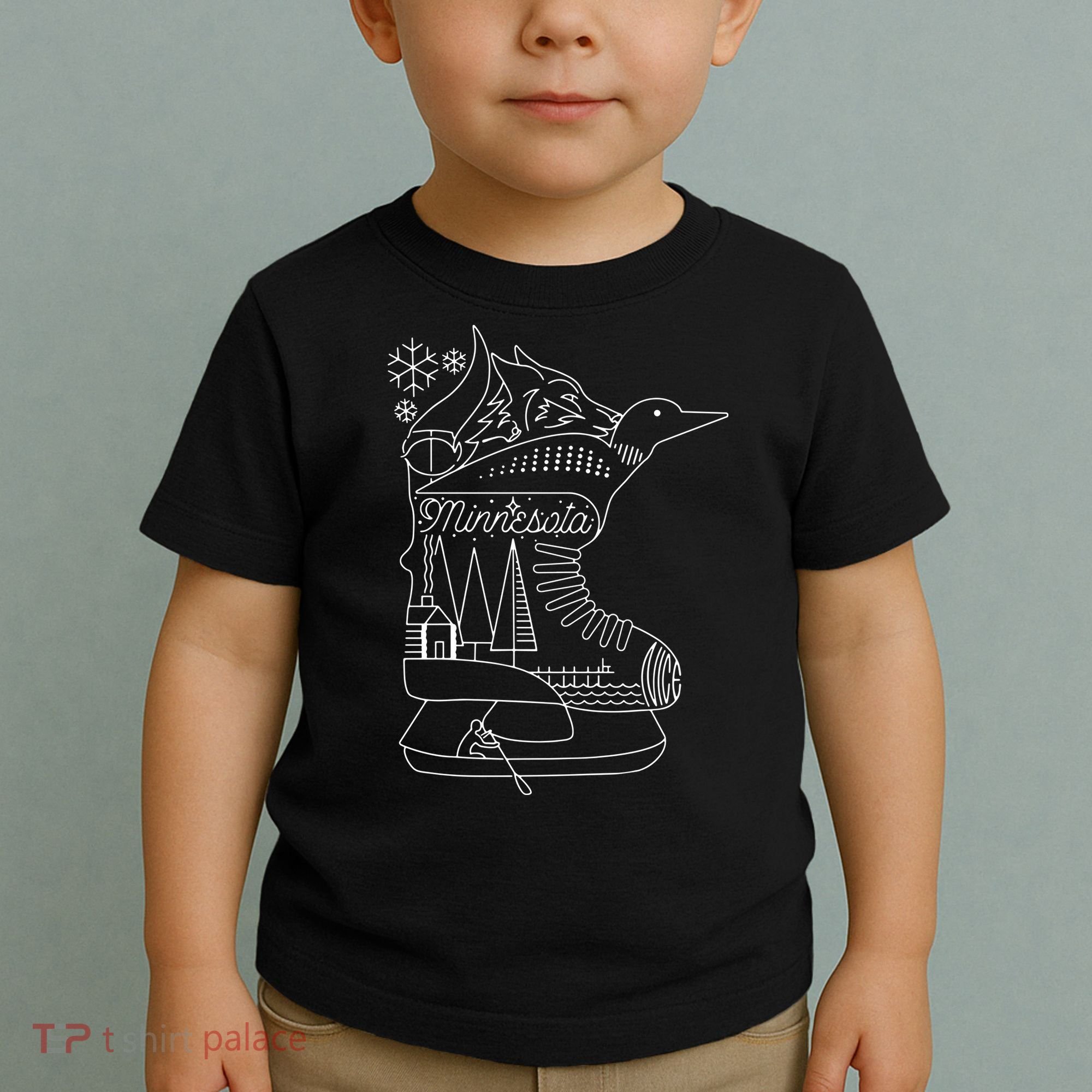 Minnesota State With Hidden Images Toddler T-Shirt