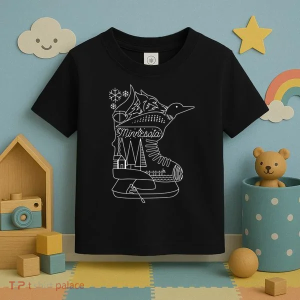 Minnesota State With Hidden Images Toddler T-Shirt