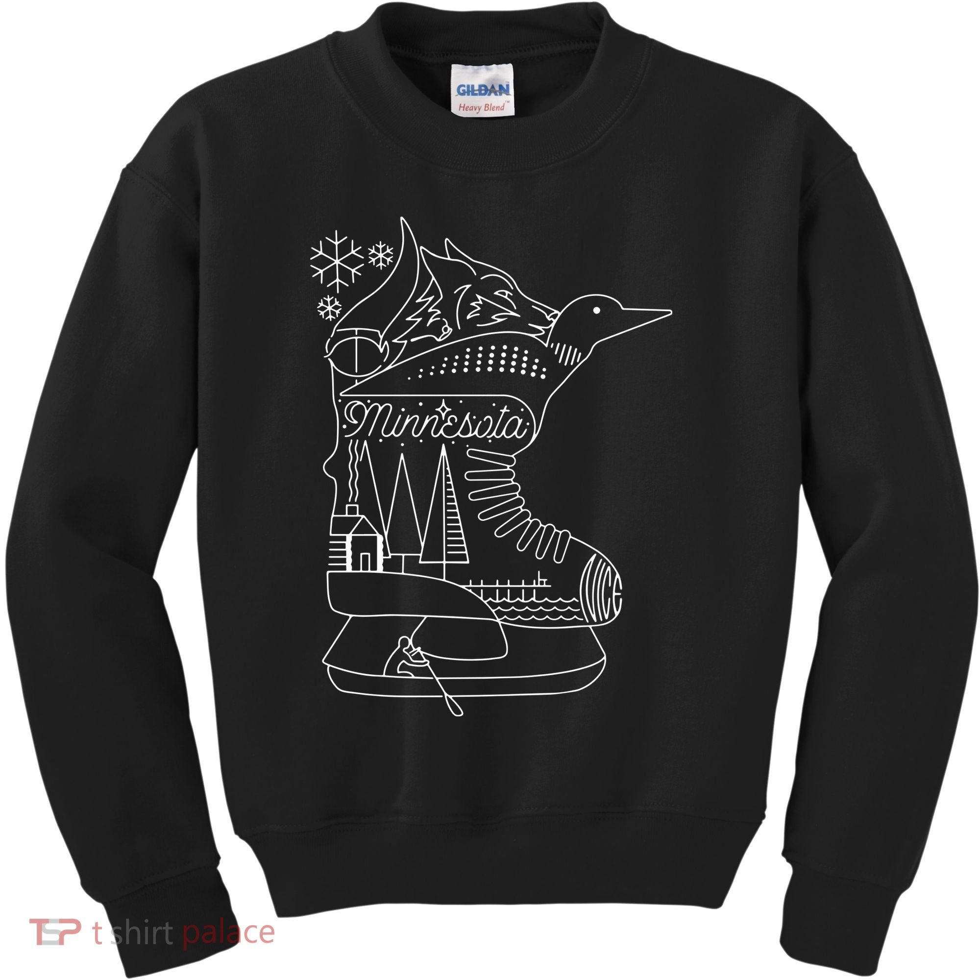 Minnesota State With Hidden Images Kids Sweatshirt